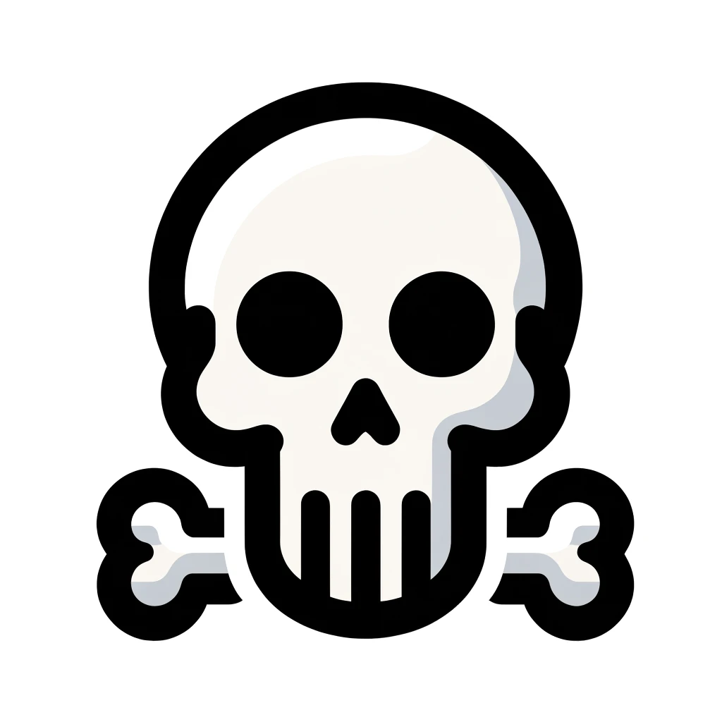 Eat Skull Emoji with Bones