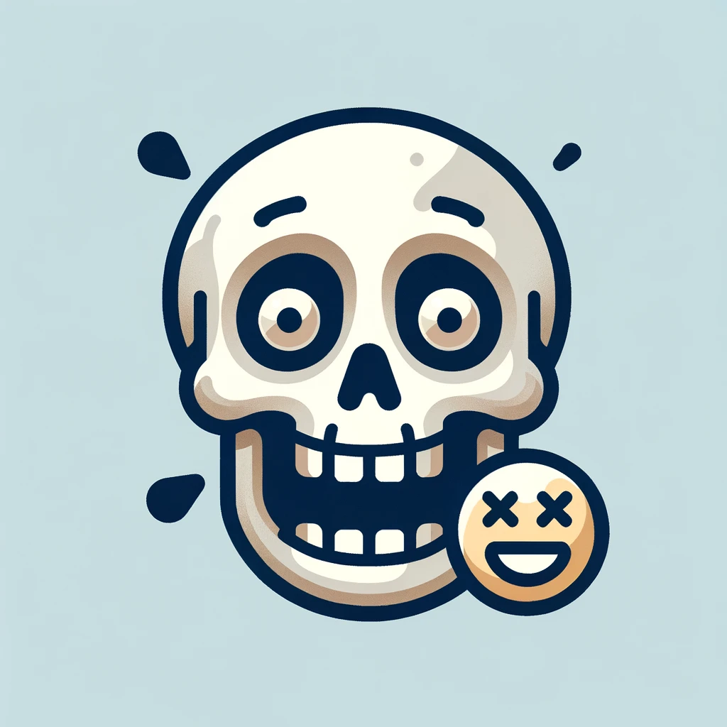 Goofy Skull Emoji