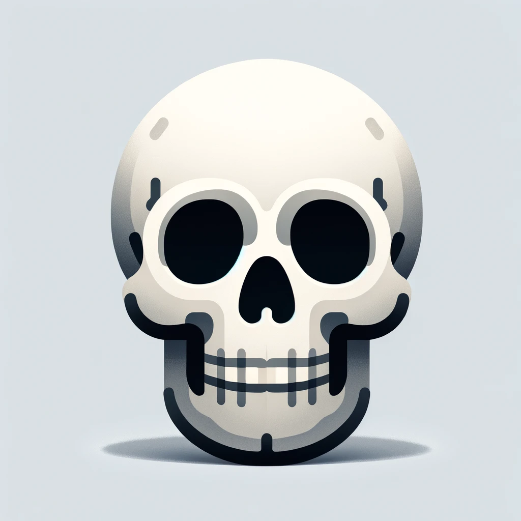 Real Life Shadow Skull Emoji