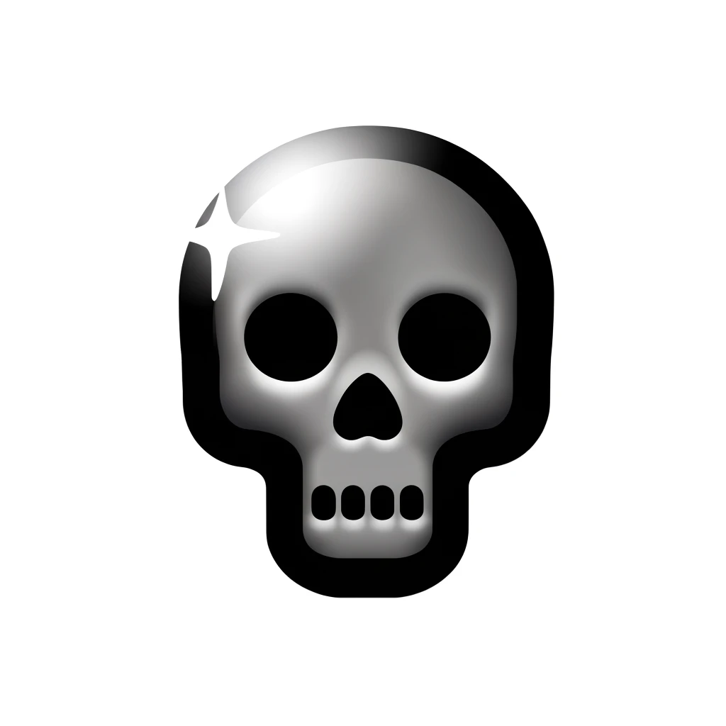 Shiny Skull Emoji