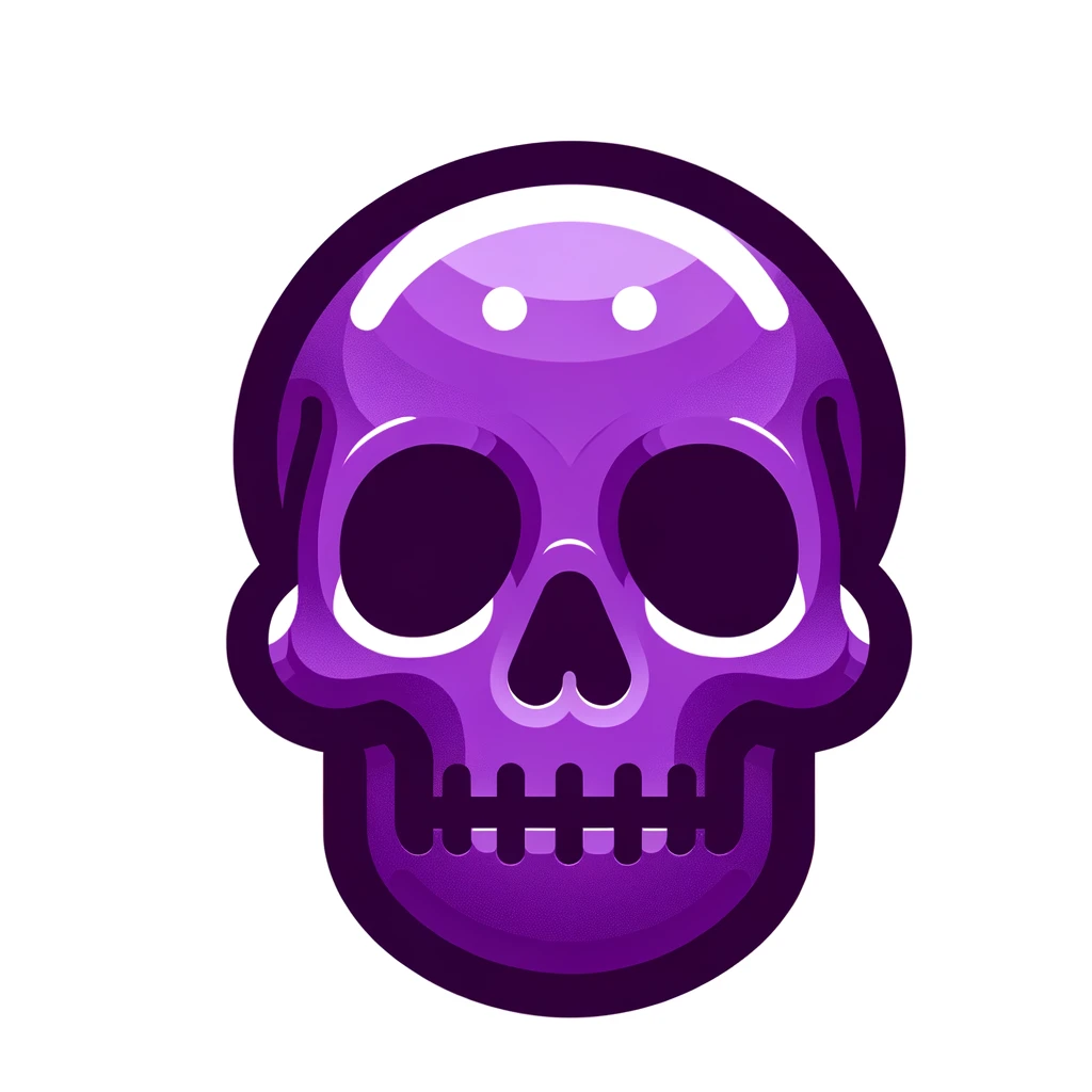 Smile Purple Skull Emoji